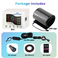 Écran LED publicitaire à message défilant flexible, contrôle par application, panneau lumineux LED programmable, écran LED pour voiture