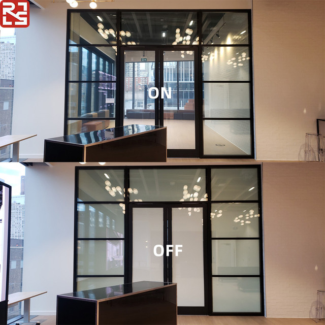 PDLC Electrochromic Smart Glass Film with Self Adhesive Dark/Black/White Colors for Hotel Decoration & Heat Insulation