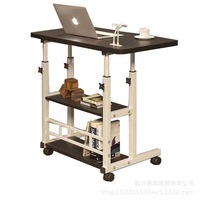 Bureau d'étude réglable pour chambre à coucher Bureau mobile pour ordinateur portable Lit à domicile Table de chevet Table de chevet Dortoir étudiant avec grand rangement