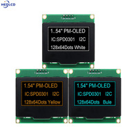 Venta de fábrica Módulos de pantalla OLED de 1,54 pulgadas 128*64 con interfaz SPD0301 o SSD1309 o SH1106 I2C IIC 4PIN para instrumentación