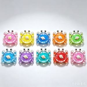 จี้ปูอะคริลิค ลานตง ขนาด 4.5 ซม. คละสี 10 สี สำหรับงาน DIY เครื่องประดับตกแต่ง ซีรีส์มหาสมุทร - Product Image 3