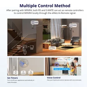 Interruptor Inteligente WiFi SONOFF MINIR4, Control de 2 Vías, Modo de Relé Desmontable, Compatible con Casa Inteligente R5 S-MATE, Control por Voz con Alexa, Alice y <span class=keywords><strong>Google</strong></span> <span class=keywords><strong>Home</strong></span> - Product Image 3