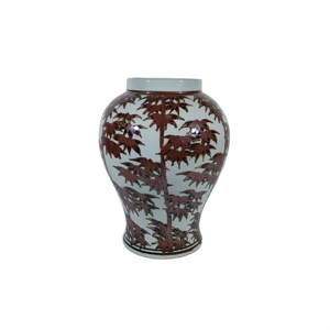 Pot en céramique de Jingdezhen peint <span class=keywords><strong>à</strong></span> la main avec motif de bambou rouge, <span class=keywords><strong>vase</strong></span> en <span class=keywords><strong>porcelaine</strong></span> vintage pour la décoration de la maison - Product Image 2
