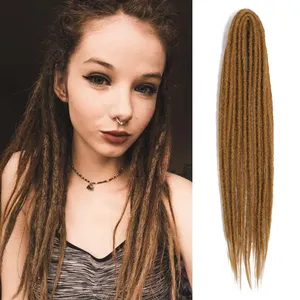 Dreads Extensions Straight curly Boho Handmade Dreads Hippie Dreadlocks Extensions for Woman 24 Inch Double Ended Dreadlock