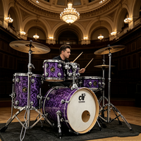 Hochwertiges PVC-Wrap-Drumkit Professionelles Percussion-Instrument für Band-Auftritte Heimpraxis Musikunterricht