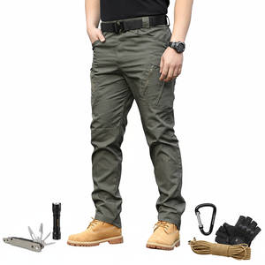 <strong>Men</strong> Multi Pockets Casual Pant Waterproof Ribstop <strong>Trousers</strong> for Working <strong>Men</strong> Hiking Hunting <strong>Traveling</strong> Anti Tearing Tactical Pants - Product Image 1
