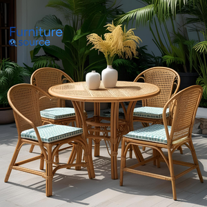 Silla y mesa de ratán clásicas Vietnam-Muebles de exterior tejidos a mano Silla de ratán-Silla de ratán personalizada para uso en jardín y patio - Product Image 1