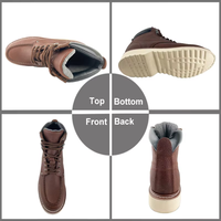 Sepatu Keselamatan Kerja Kulit Ringan untuk Hiking dan Aktivitas Luar Ruangan, Model Climbing Industrial Ankle Cut dengan Sol EVA dan Konstruksi Goodyear Welt