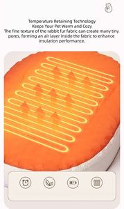 Beheiztes Katzen bett für kleine Katzen, beheiztes Haustier bett mit Timer & Temp verstellbar, elektrischer Bett heizungs wärmer für Kitten Cat - Product Image 5