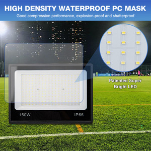 Nhà máy cung cấp sân vườn đèn pha không thấm nước IP65 ngoài trời <span class=keywords><strong>10W</strong></span> 20W 30W 50W 75W 100W 150W 200W 300W dẫn ánh sáng Lũ lụt - Product Image 4