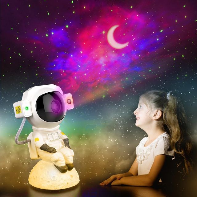 Astronaut Star Projector Galaxy Night Light with Timer and Remote Starry Nebula LED Lamp, Gift for Kids and Adults for Bedroom