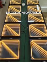 2024 vente en gros nouveau produit de mode 3d miroir personnalisé néon piste de danse pour Dj disco fête
