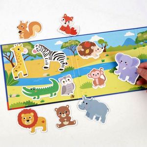 5Pack Non-Toxic Safe <b>Gift</b> Ideal Airplane Car Rides Travel Toy 5 Sets Fun Animals Magnetic Busy Book for Baby - Product Image 1
