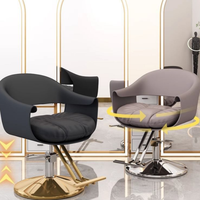 Chaise de Salon de coiffure en métal rotative pour ascenseur de célébrité Internet Simple haut de gamme pour la teinture et la permanente pour les salons de coiffure