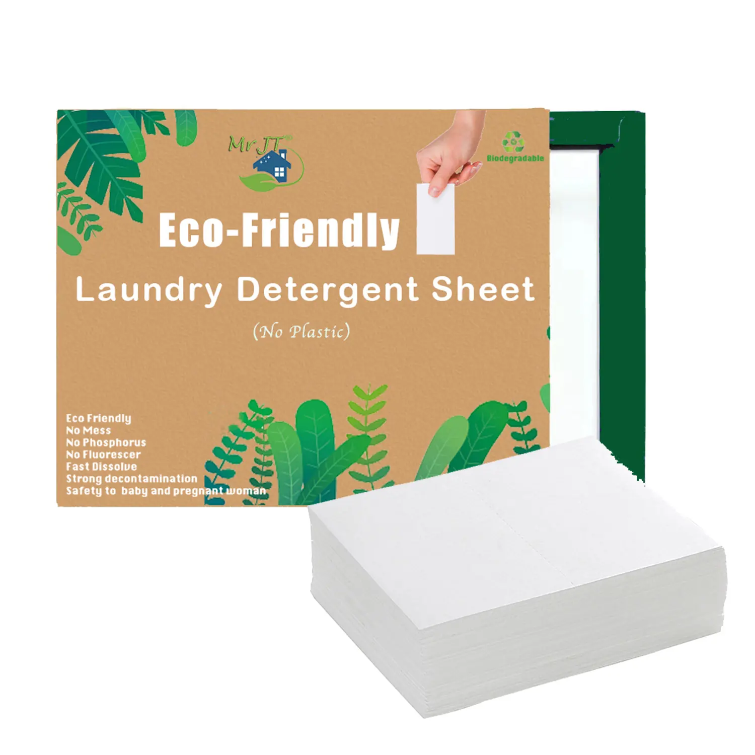 Instant laundry sheets Eco Friendly Biodegradable Laundry Detergent Strips Clean concentrated laundry sheets