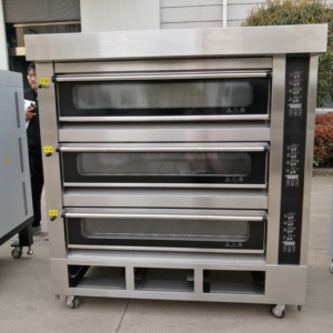 Horno Eléctrico Comercial de Lujo de 3 Niveles y 9 Bandejas para Pizza, Pasteles y Pan, Ideal para Frutos Secos, Barbacoas y Aperitivos - Product Image 1