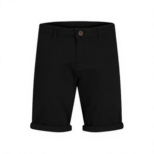 Shorts d'été décontractés pour hommes en toile nylon/coton, respirants, taille mi-haute élastique, coupe droite slim, style européen et américain - Product Image 1