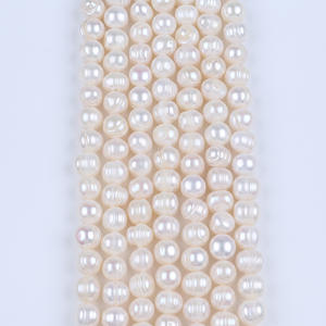 Promoción de Perlas Keshi Blancas de 8-9 mm, Perlas Naturales de Agua Dulce Sueltas para Hacer Collares y Pulseras, Fuente de Zhuji - Product Image 4