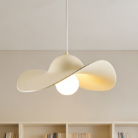 Lampada a Sospensione Moderna Minimalista a Forma di Cappello, Plafoniera a Tesa Larga per Camera da Letto, Soggiorno, Caffetteria, Studio e Arredamento