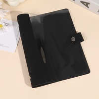 Cuaderno de Hojas Sueltas Transparente de PVC con Encuadernación de PU, Marca HUA'XUAN, Tamaños A5 y B5, Ideal para Regalo