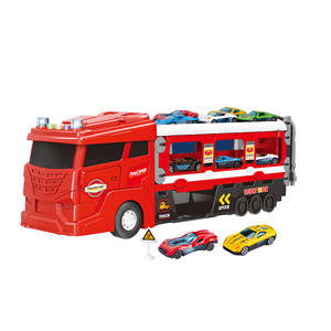 <span class=keywords><strong>Camion</strong></span> <span class=keywords><strong>Giocattolo</strong></span> Trasformabile con Rimorchio da Corsa a Inerzia per Bambini con Suoni e Luci - Product Image 2