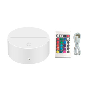 Jartown <span class=keywords><strong>3d</strong></span> Rgb Led Basis Met Touch Control Rgb 16 Kleuren Led Licht Usb Oplaadbare Gecertificeerde Lampvoet <span class=keywords><strong>3d</strong></span> Nachtlampje Bureaulamp - Product Image 2