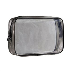 Travel Transparent Waterproof <b>Toiletry</b> Custom Logo Clear Makeup Pouch Washable Pvc Cosmetic <b>Storage</b> Bag 3 Piece Set - Product Image 1