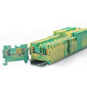 PT2.5-PE in-line ground terminal Flame retardant copper tool-free in-line 2.5mm2 yellow green terminal block