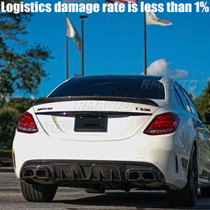 สปอยเลอร์หลังคาร์บอนไฟเบอร์สำหรับรถเบนซ์ C-Class W205 ปี 2014-2022 ปีกหลังทรง Duckbill อุปกรณ์ตกแต่งสปอยเลอร์ฝากระโปรงท้าย - Product Image 2