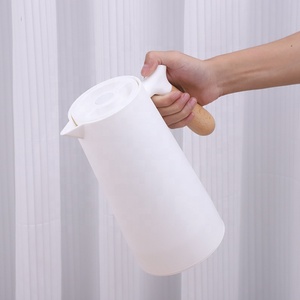 <span class=keywords><strong>35</strong></span> OZ flacons sous vide thermos manche en bois Portable verre doublure intérieure presse-type cafetière tasse théière - Product Image 6