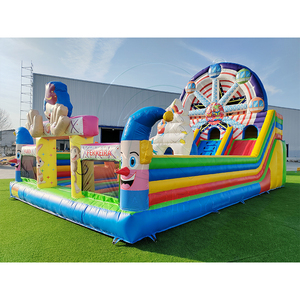 Grande roue gonflable Mico, château gonflable combiné, aire de jeux, toboggan, mur d'escalade, capacité de 300 à 500 kg, 5 à 10 ans - Product Image 3