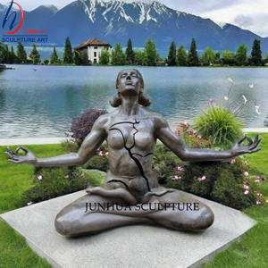 Statue en bronze de <span class=keywords><strong>bouddha</strong></span> créatif assis creux grandeur nature pour l'extérieur - Product Image 4