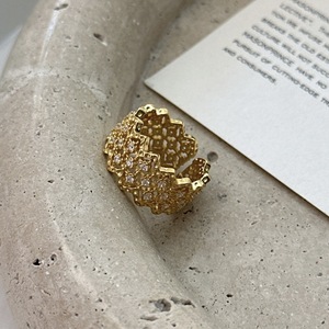 Anillo de Plata de Ley S925 con Incrustaciones de Circonita, Diseño Retro Francés de Corte de Nicho, Simple y Moderno, Anillo Abierto de Talla Única - Product Image 4