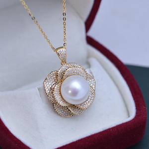 Collier pendentif en argent S925 avec perle ronde blanche de 12-13 mm Wenchi Zhuji Danshui, forte luminosité, faibles défauts, vente en gros, bijoux Xiang - Product Image 2