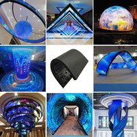 Cubo Magico con Display LED, Schermo Pubblicitario Rotante a 5 Lati ad Alta Definizione per Esterni