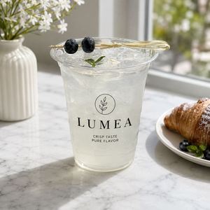Gobelet en plastique PET transparent avec couvercle, personnalisable avec logo, pour boissons, bubble tea, café, glace, boba, 8, 12, 16, 32 oz, vente en gros - Product Image 2