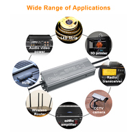 Transformateur haute tension étanche IP67 pour extérieur 250W 300W 400W 110V 220V AC vers DC 12V 24V Alimentation à découpage 100% pleine puissance