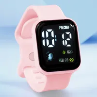 Ensemble de 6 pièces pour enfants, bijoux mignons et décontractés avec perles LED, bracelet, collier, boucles d'oreilles, bague, montre en silicone, ensemble LW01