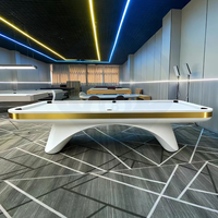 Table de billard avec logo personnalisé OEM ODM en bois massif avec plateau en ardoise convertible en table à manger gain de place pour la salle de jeux à domicile