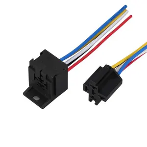 Chsky 12V 5 Pin ô tô Relay Ổ cắm hot bán phổ nhựa xe Relay ổ cắm 12V 24V DC Relay ổ cắm CH-RH-5P-N