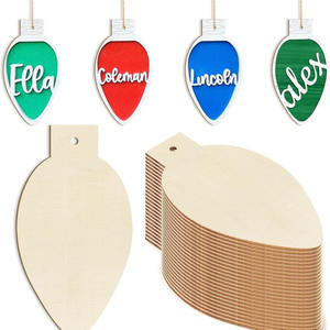Wooden Pendant Cartoon Customizable <strong>Christmas</strong> Wooden Ornament Hanging Wood Crafts Decorations with Custom <strong>Logo</strong> - Product Image 2
