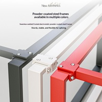 Bureau de travail modulaire blanc avec passe-câbles intégré, cloison de séparation, taille personnalisée pour poste de travail en espace ouvert