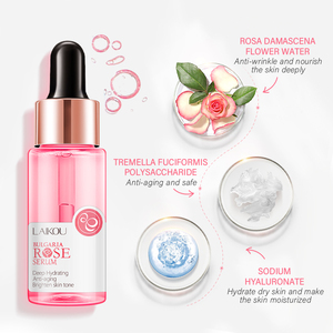 LAIKOU เซรั่มบำรุงผิวหน้าสูตรใหม่ ดีพ ไฮเดรตติ้ง โรส ช่วยให้ผิวกระจ่างใส ลดเลือนริ้วรอย 17 มล. - Product Image 6