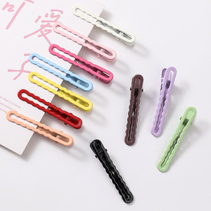 Pinza de Pelo Ondulada Tipo Pico de Pato en Color Caramelo, 12 cm, Pinza Lateral Metálica para Uso Diario de Mujeres - Product Image 2