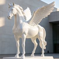 Estatuas de Resina de Fibra de Vidrio, Escultura de Caballo de Resina para Jardín
