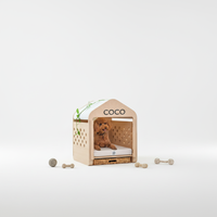 Nichoir confortable pour toutes les saisons, chiens de petite et moyenne taille, niche en bois massif, fermeture à bouton, moderne, durable, antidérapant, meubles pour animaux de compagnie