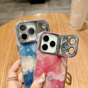 Thời trang ống kính chủ IMD công nghệ lỗ lớn hoa nhỏ trường hợp điện thoại thích hợp cho ip17 loạt - Product Image 1