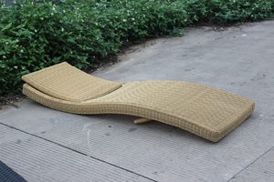 Outdoor Synthetic Wicker Beach <strong>Reclining</strong> Lazy Sun Lounger <strong>Rattan</strong> Poolside Lounge <strong>Chair</strong> - Product Image 6