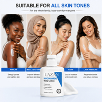 Lotion Tubuh Niacinamide OEM Grosir untuk Mencerahkan, Melembapkan, Menenangkan, Memperbaiki, Menutrisi, dan Anti-Penuaan untuk Wanita, Cocok untuk Semua Jenis Kulit