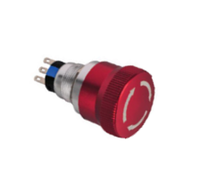 Interrupteur d'arrêt d'urgence 22 mm, étanche IP65, bouton-poussoir champignon à verrouillage 1NO1NC 2NO2NC, déverrouillage par torsion, interrupteur d'arrêt d'urgence rouge 5A 250V en acier inoxydable